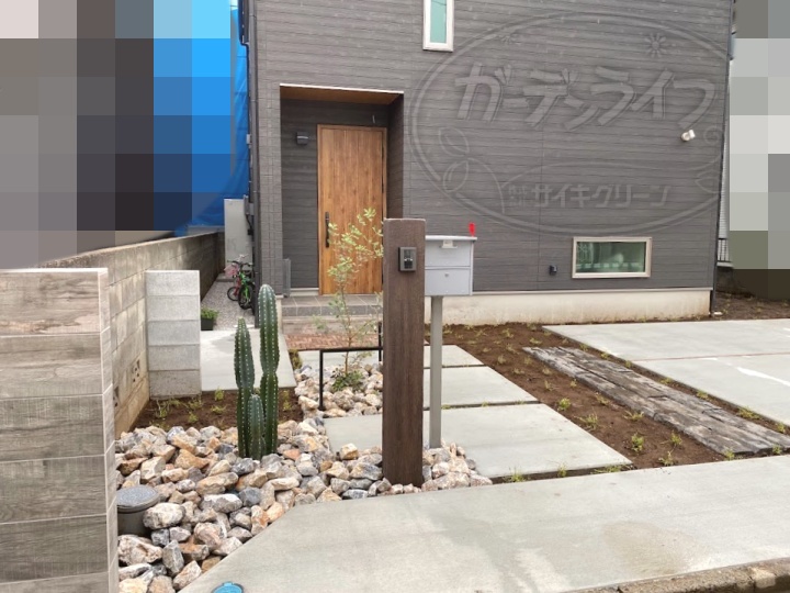 狭山市T様邸 アメリカンヴィンテージ風のオープン外構！|川越で